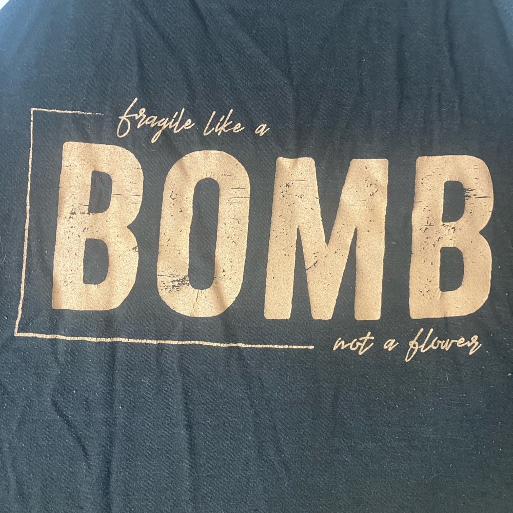 Nine line graphic tank